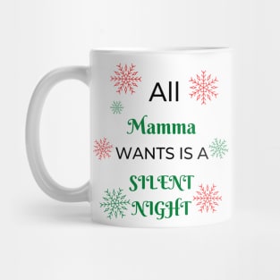 ALL MAMMA WANTS IS A SILENT NIGHT FUNNY XMAS GIFT Mug